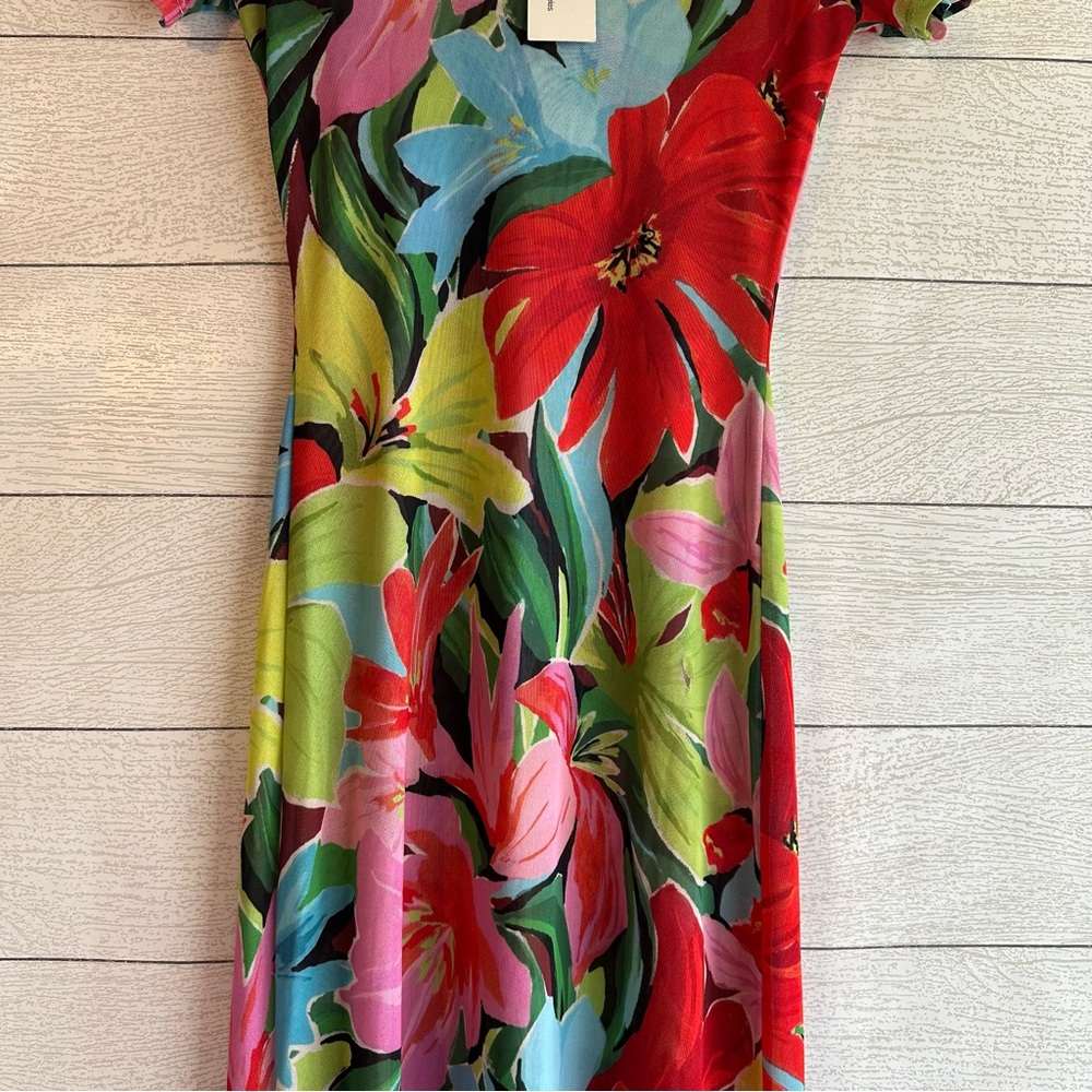 RESA Nari Maxi Dress In Tropicana Floral Mesh Tropical Size Medium - Picture 7 of 15